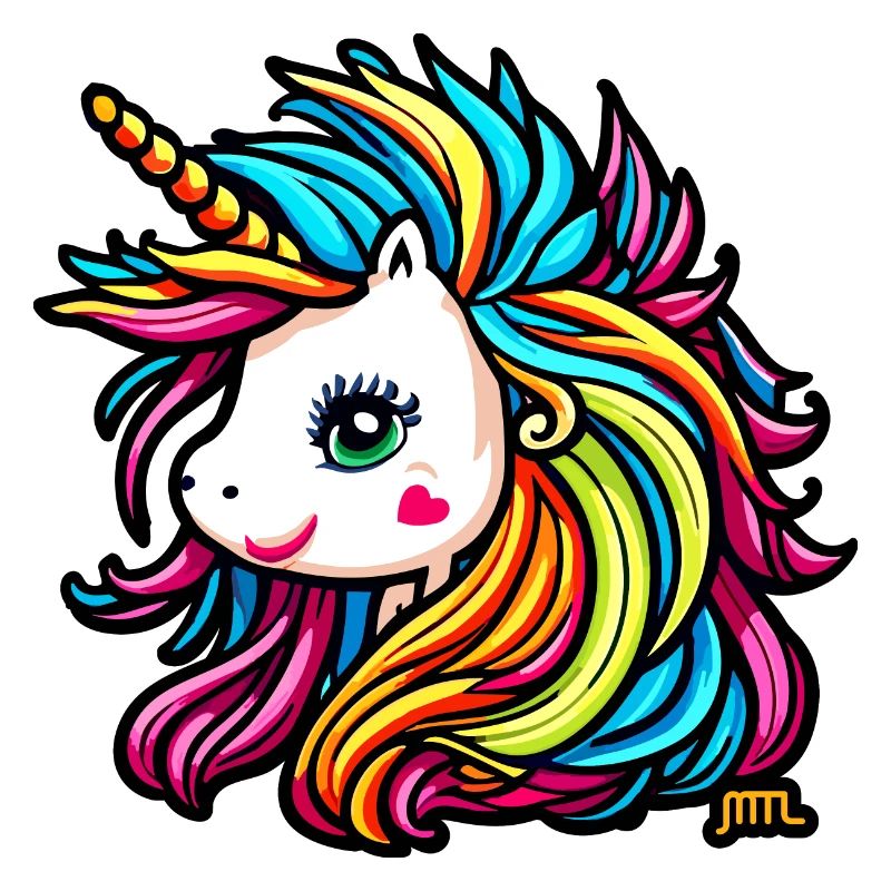 Licorne Rainbow Mane - 5000 - NUMÉRIQUE