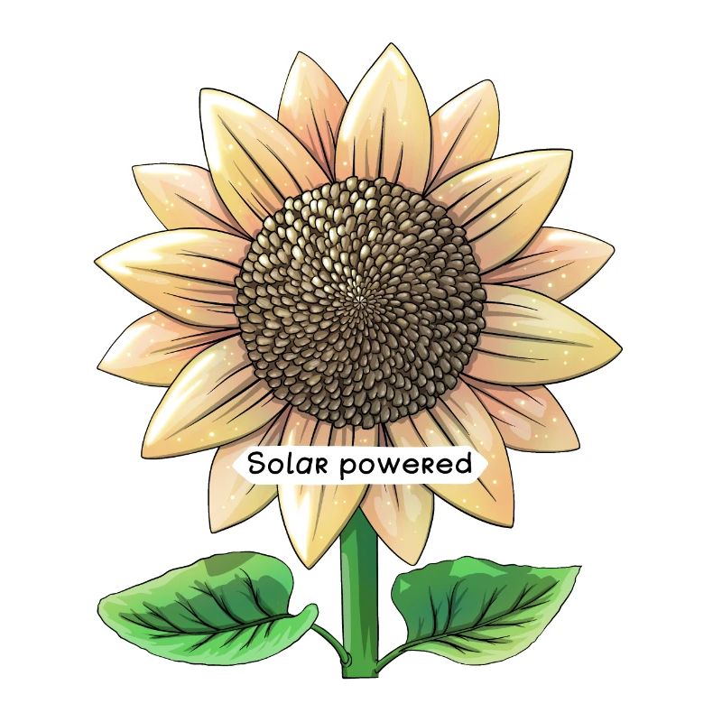 Solar powered sunflower