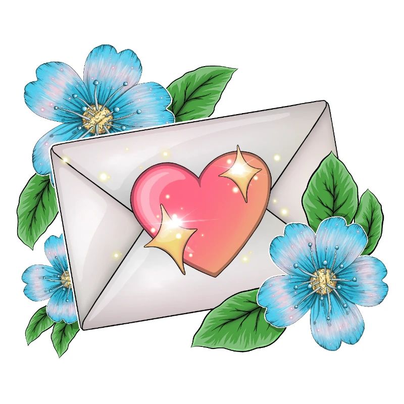 Enveloppe avec des fleurs