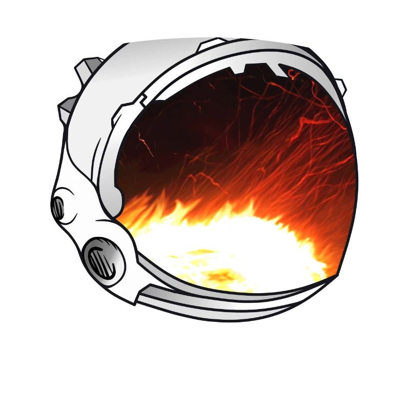 Astronaut Helmet Artwork