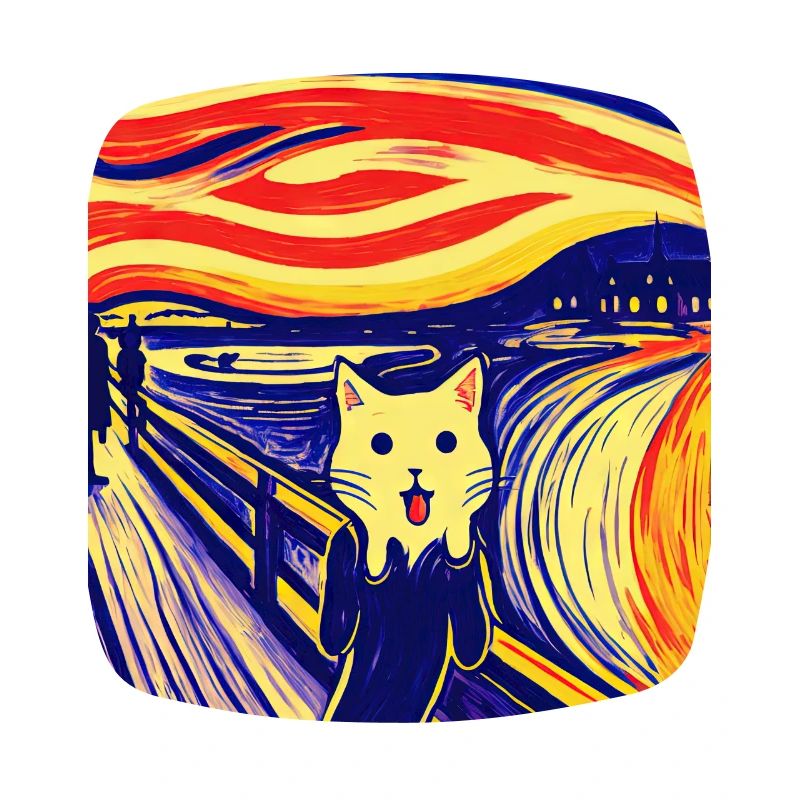 Impressionistic Funny Cat Screaming Impressionism