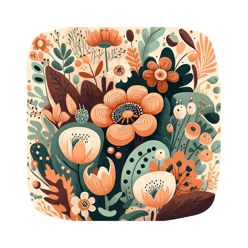 Botanicals Autumnal Flower Pattern