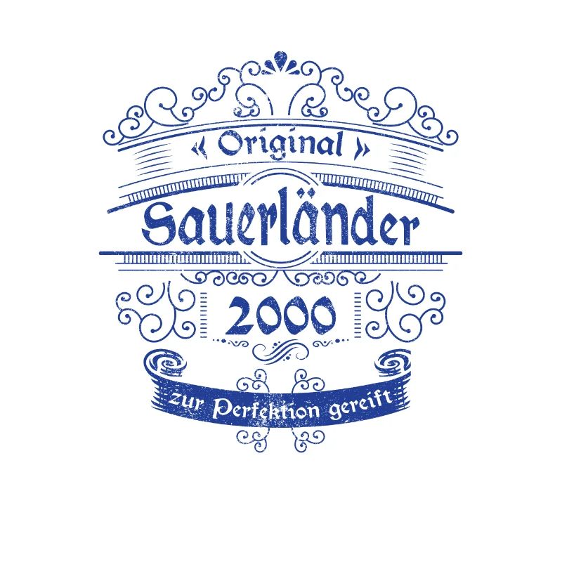 2000 Geburtstag Sauerländer Original Whiskey blau