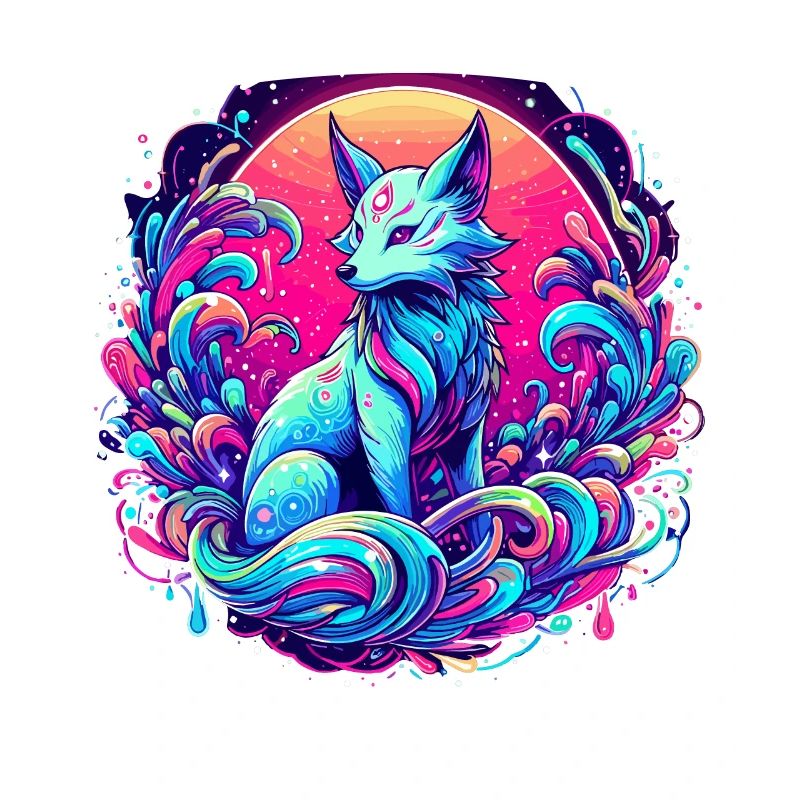 Fuchs Kunst Psychedelisch