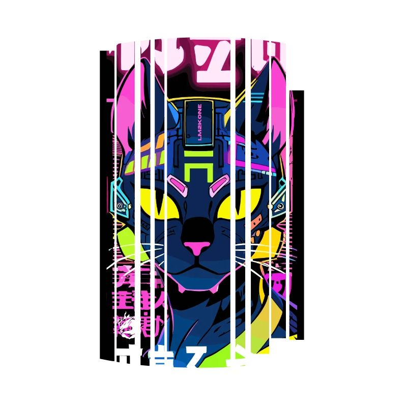 Ver.1 - Cyborg chat néon kanji