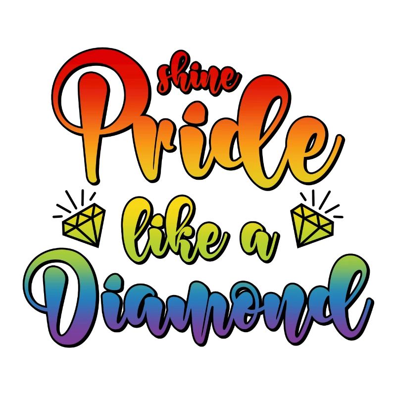 LGBT CSD dit que le diamant brille de fierté comme un diamant
