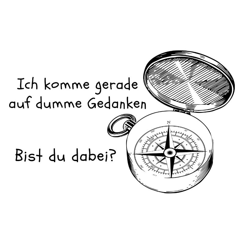 Kompass mit einem witzigen Text