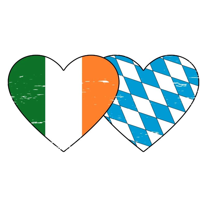 Drapeau de l’Irlande Bavière Coeur utilisé