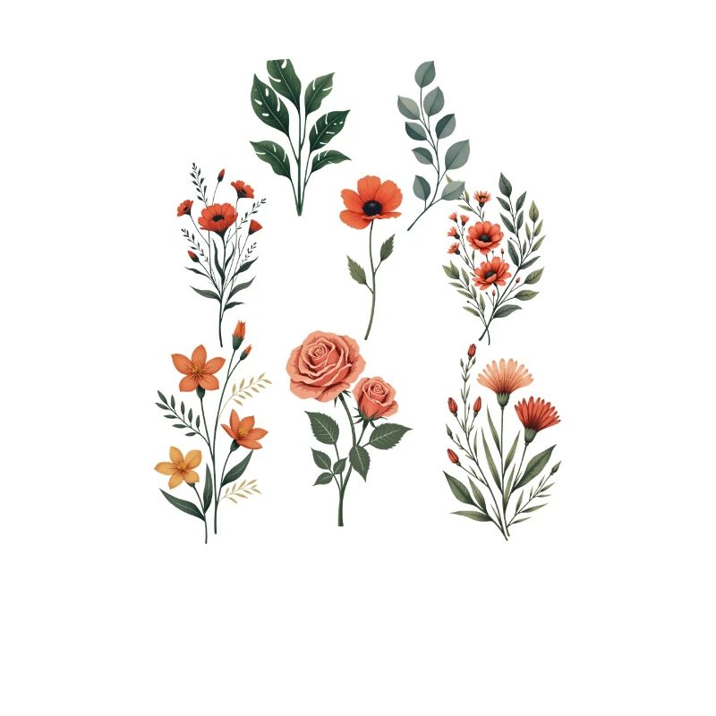 Assorted Floral Botanical Set