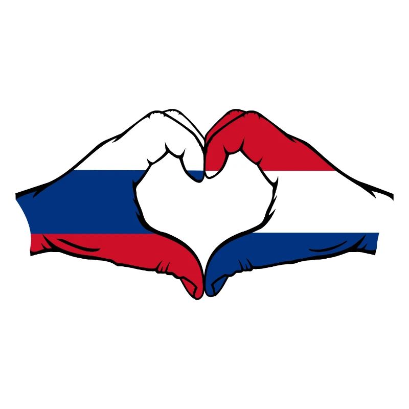 Forme de coeur Russie Hollande avec les mains