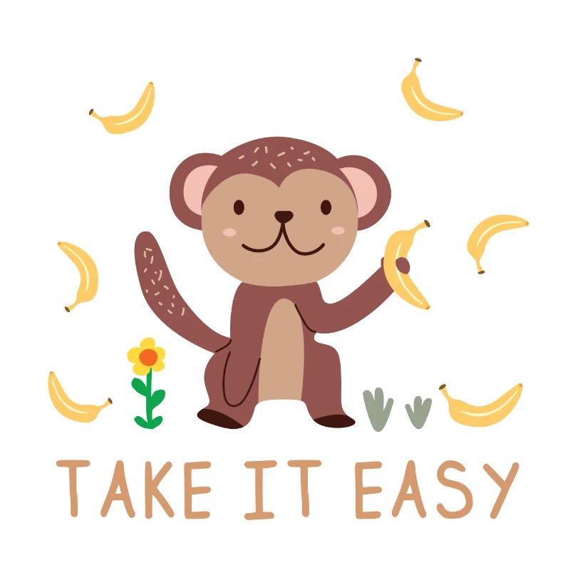 Take it easy | Bananen Äffchen | Boho-Style