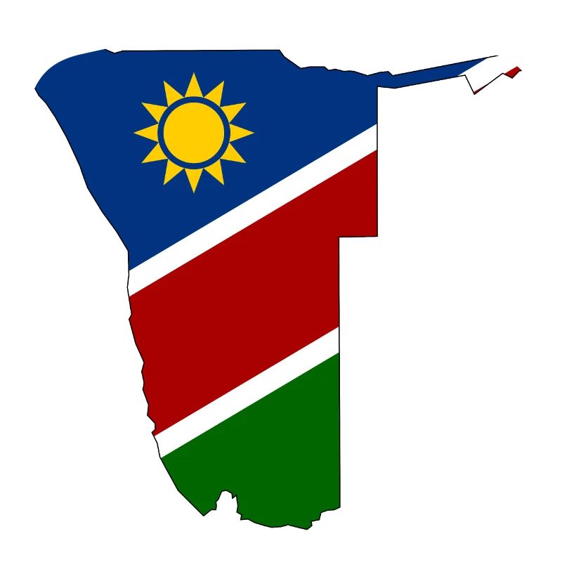 Namibia flag map
