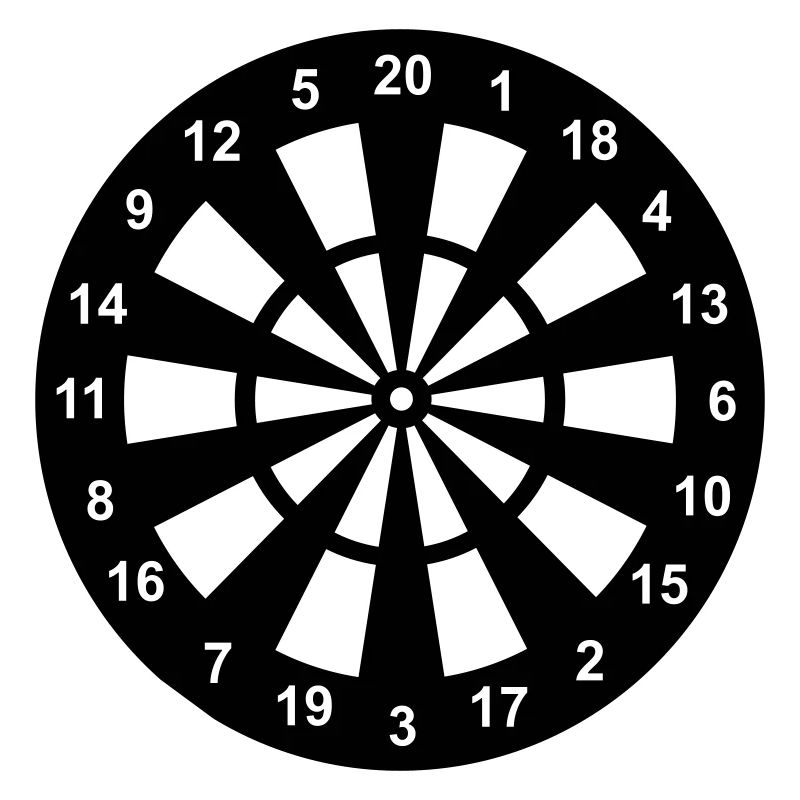 Jeu de fléchettes élégant en blanc