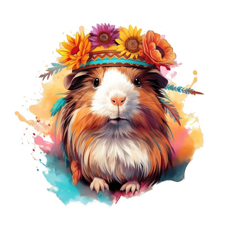 Cochon d’Inde Boho coloré