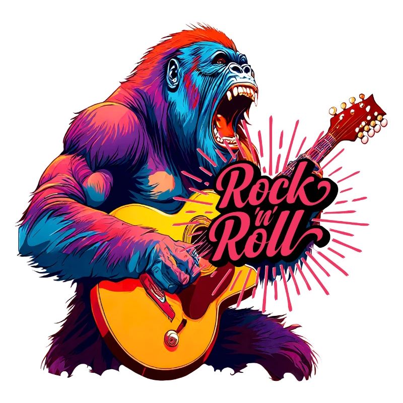 Rocking n Roll, Gorille Jouant De La Guitare