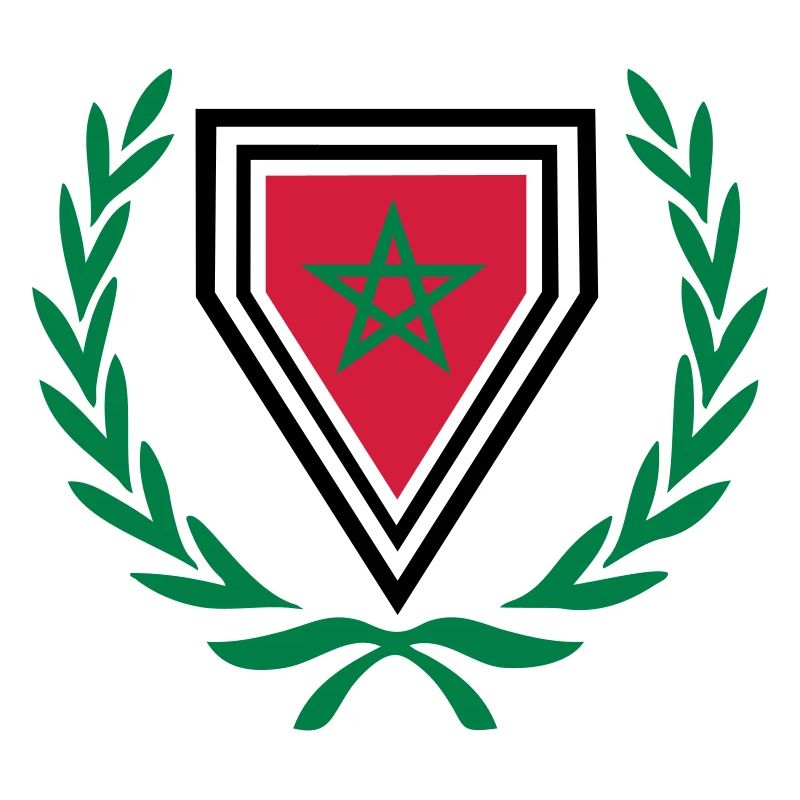 Marokko (Wappen & Lorbeerkranz)