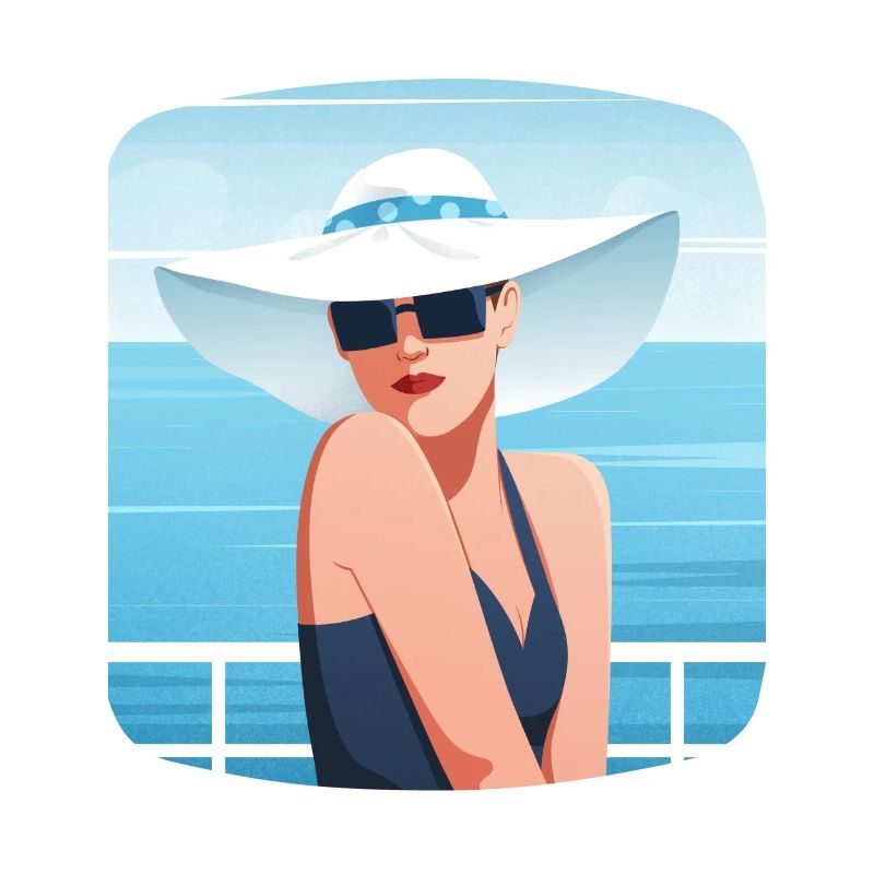 Frau am Strand