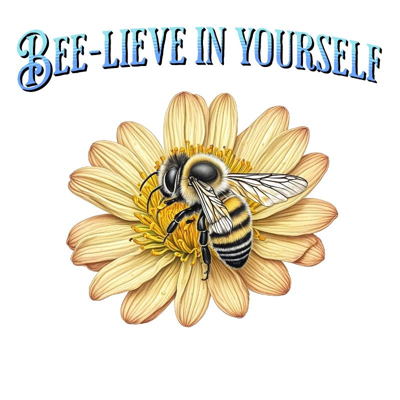Bee-lieve in yourself, cute bee design