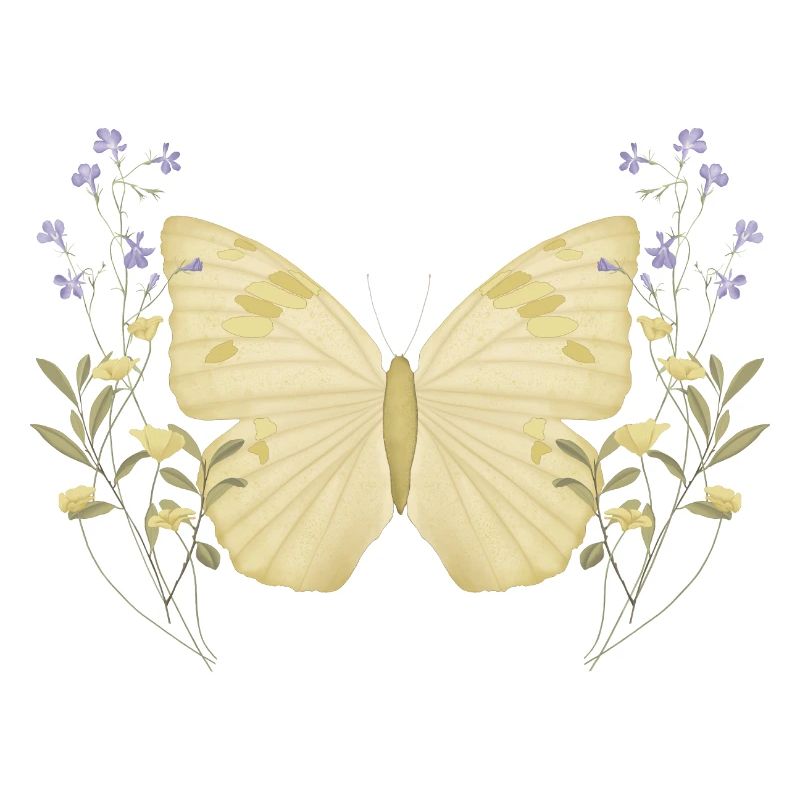 Schmetterling mit Blumen