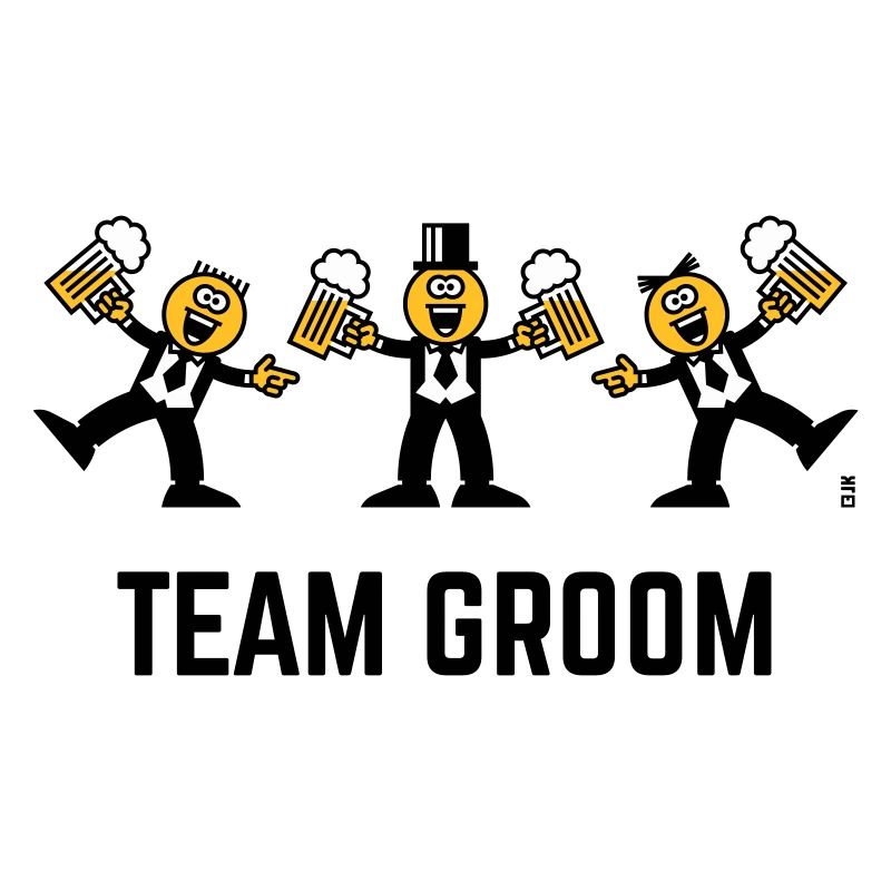Team-Bräutigam (Junggesellenabschied, Karikatur, Tanz, 3C, B)