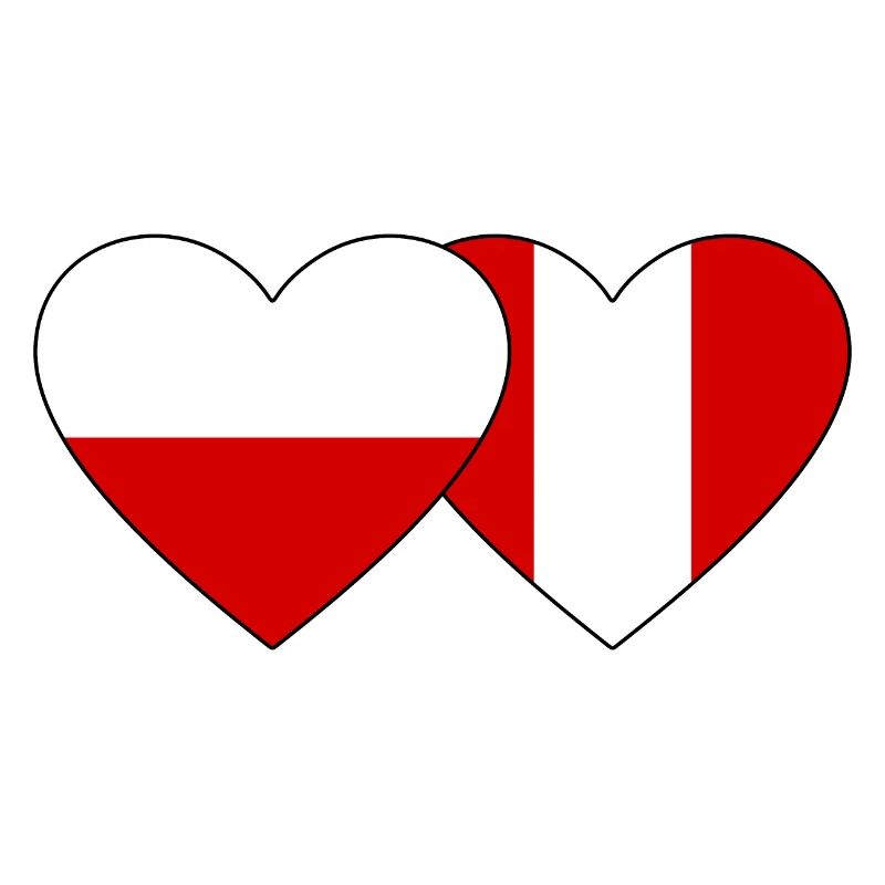 Pologne Pérou Drapeau du Cœur