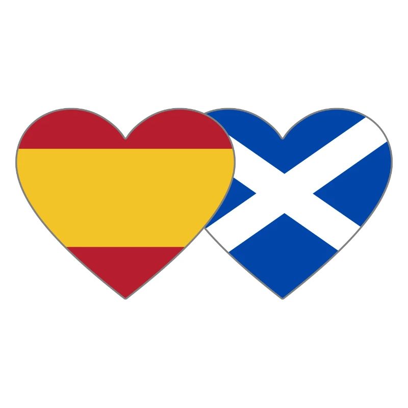 Espagne Ecosse Drapeau Coeur