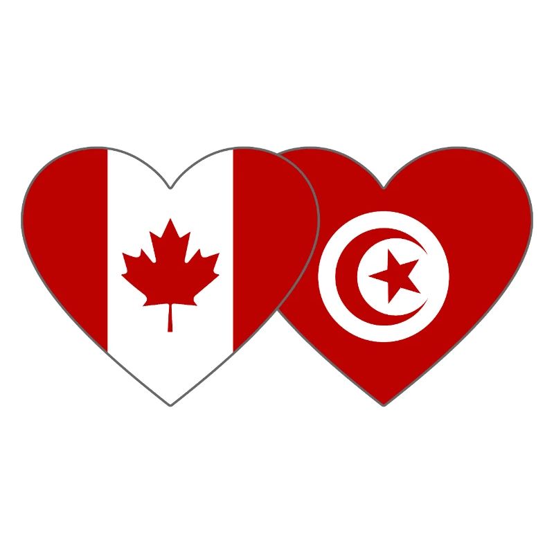 Drapeau du Canada et de la Tunisie