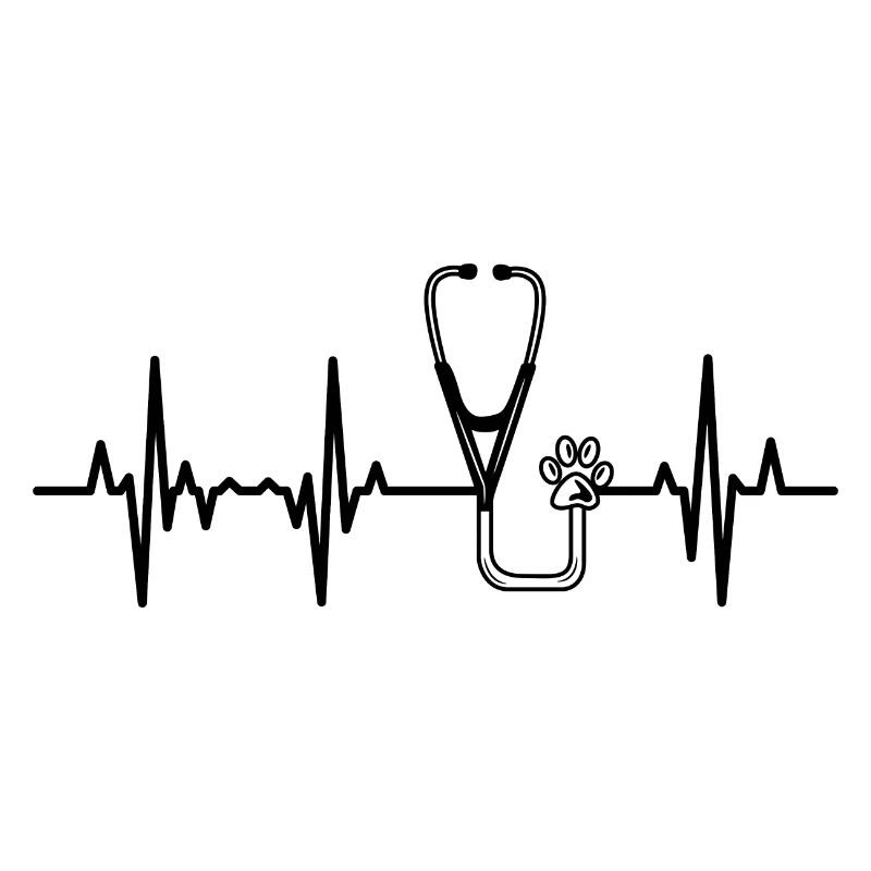 Stethoskop EKG Herzlinie
