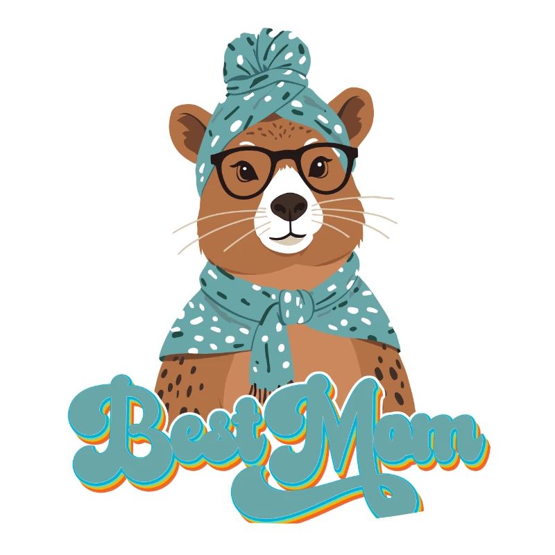 Capymama Lustige Capybara Mutter Liebe