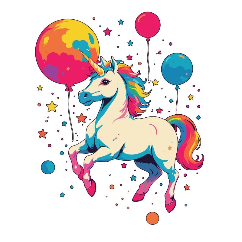 Lustige Einhörner Süßes Einhorn Mädchen