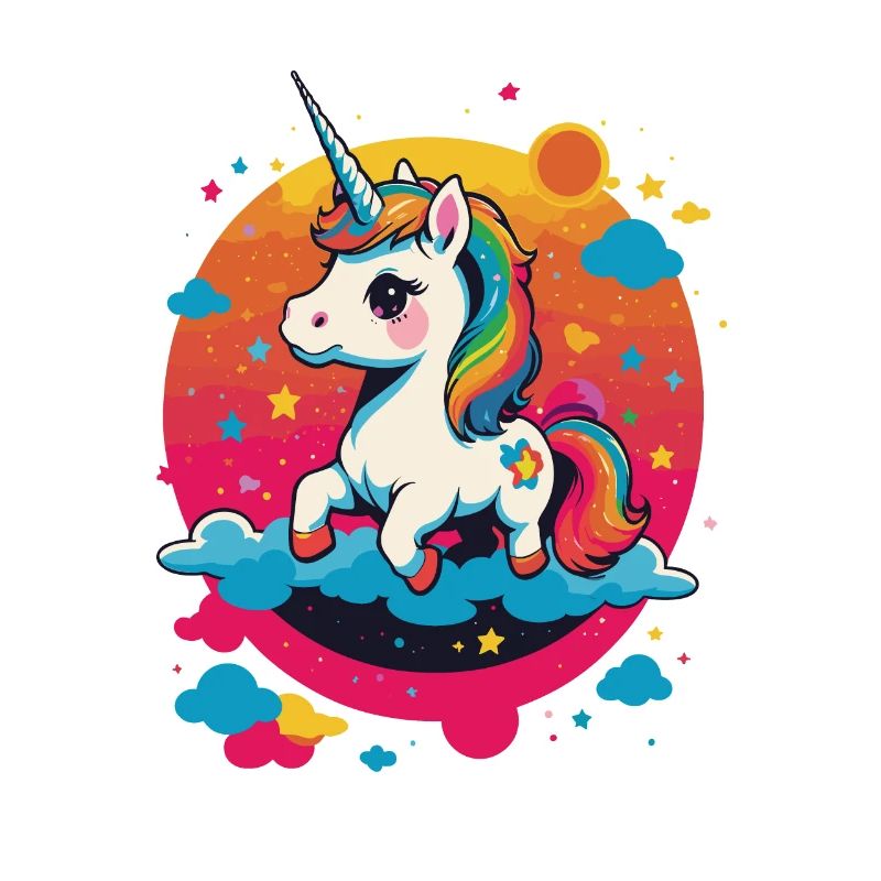 Lustige Einhörner Süsses Einhorn Mädchen