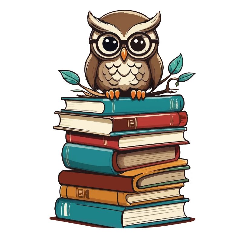 Bücher Eule Leseratte Süße Buch Illustration