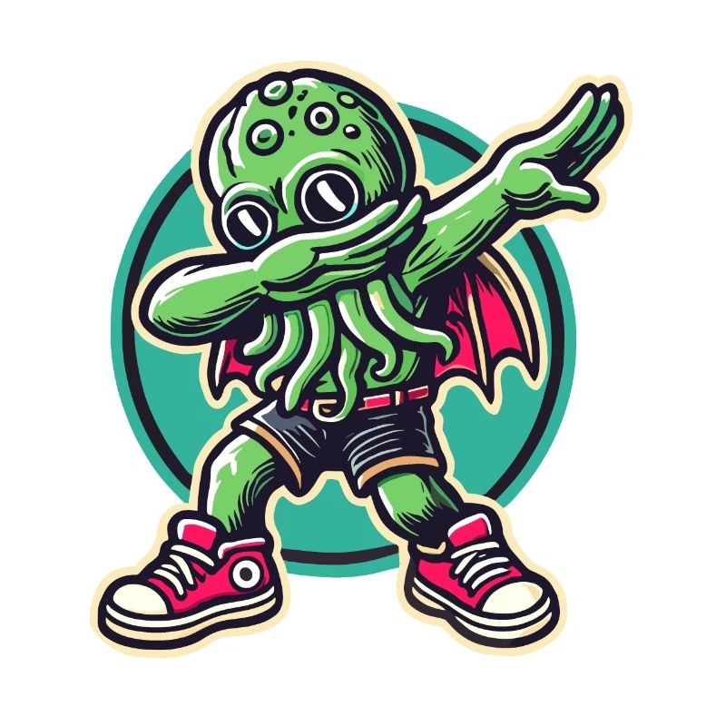 Dabbing drôle Cthulhu Dabbing Design