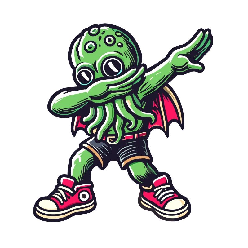 Dabbing drôle Cthulhu Dabbing Design