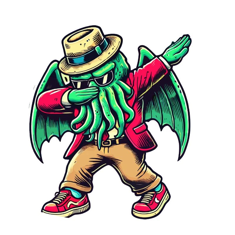Dabbing drôle Cthulhu Dabbing Design