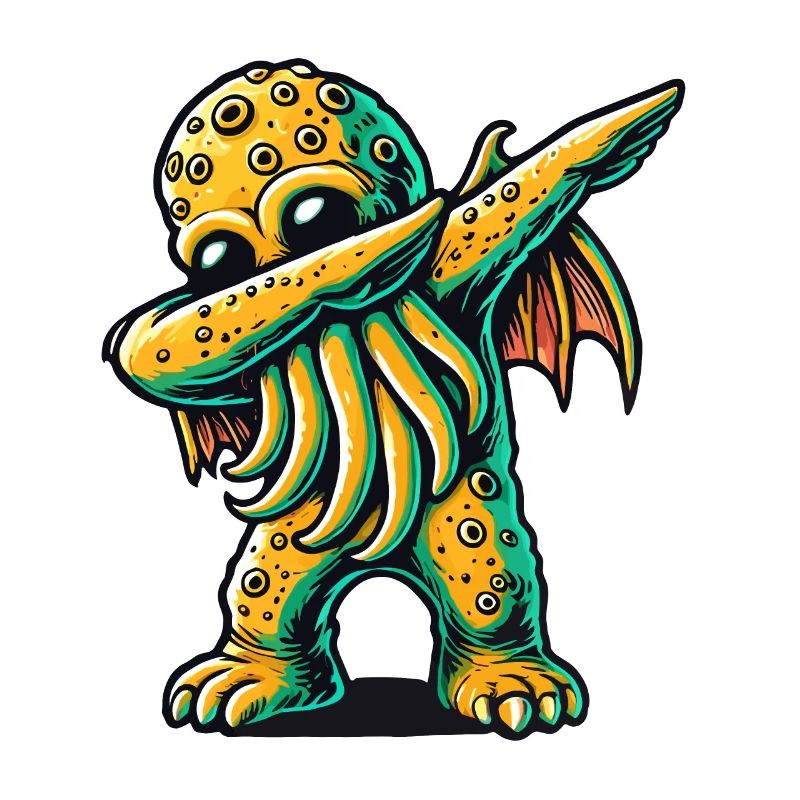 Dabbing drôle Cthulhu Dabbing Design