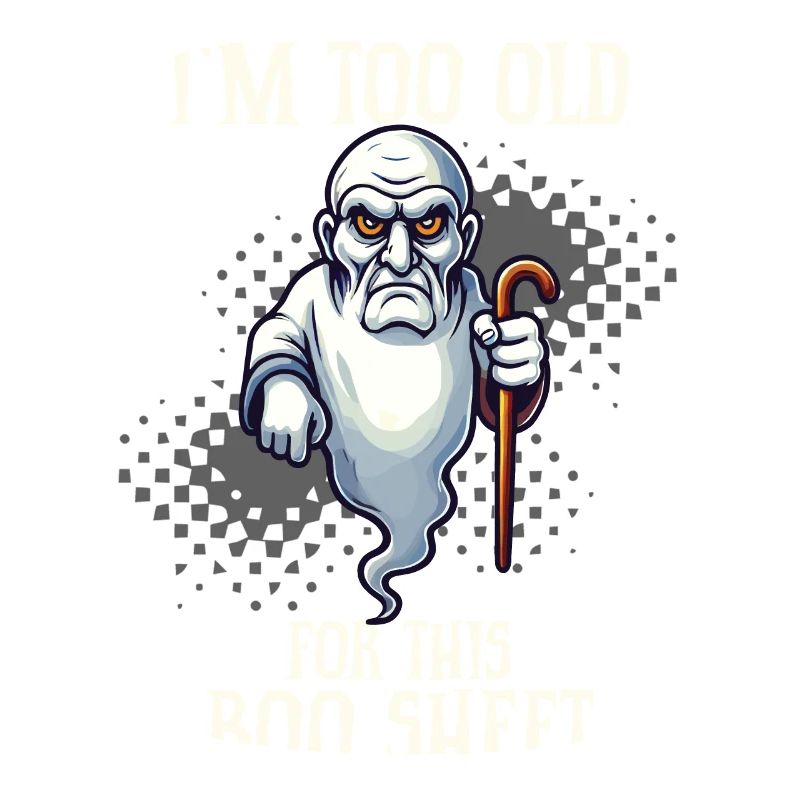 Grumpy Boo Sheet Ghost Funny Saying Design