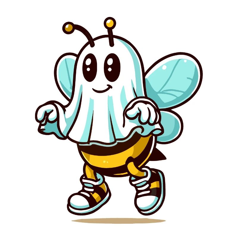 Funny Bee Ghost Cute Ghost Bee