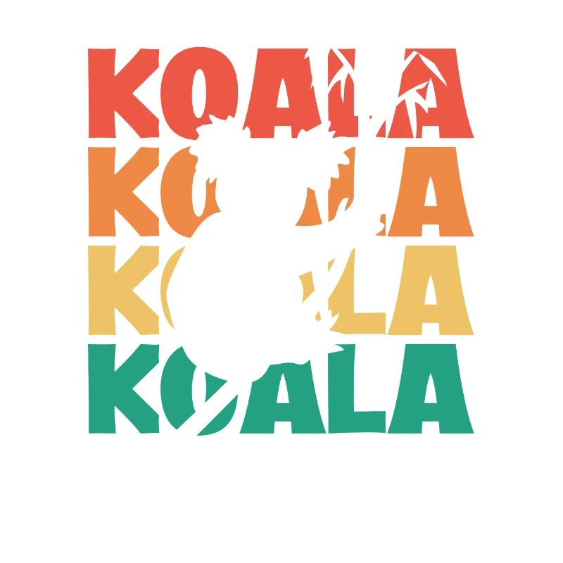 Retro Text Koalabear Phascolarctos Cinereus