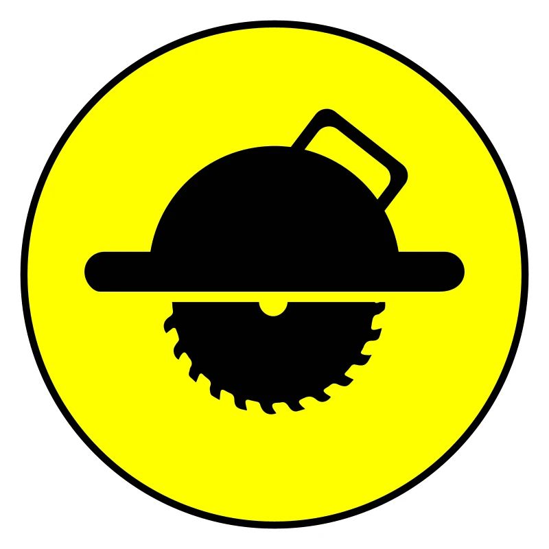 Hand Circular Saw Symbol Silhouette
