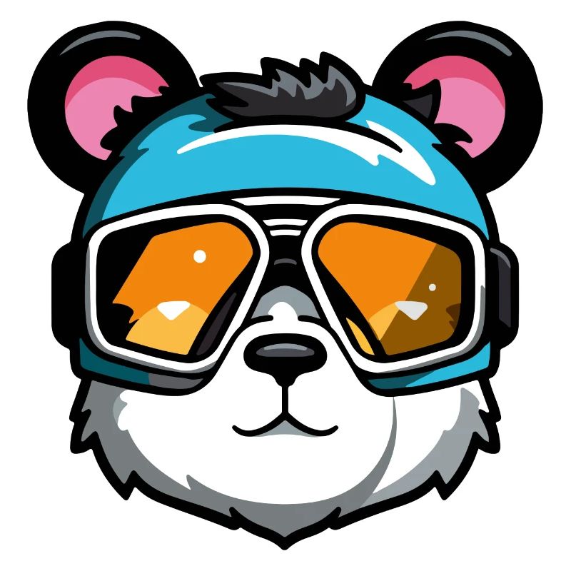 Ski Bär Snowboarder Comic
