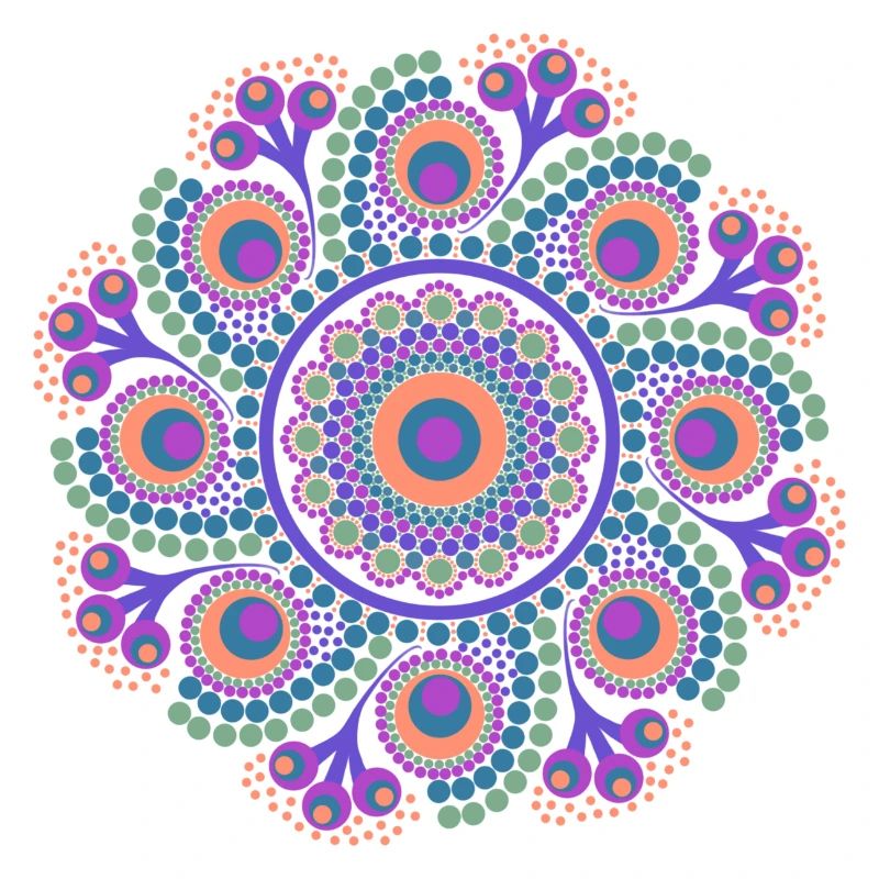 Rainbow Dot Mandala
