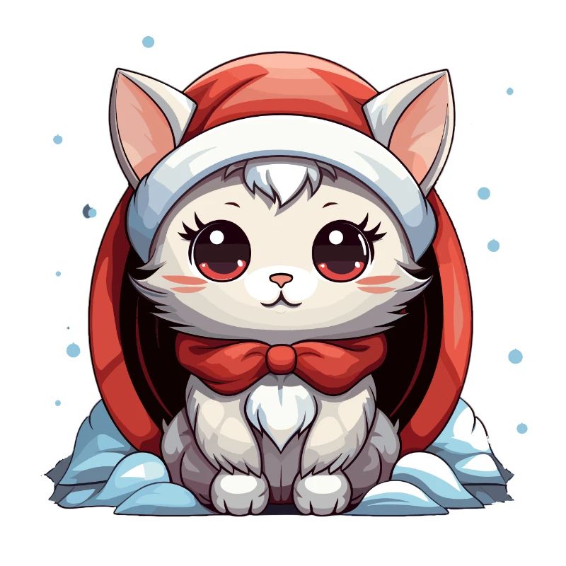 Katze Weihnachts Design - Kawaii Style