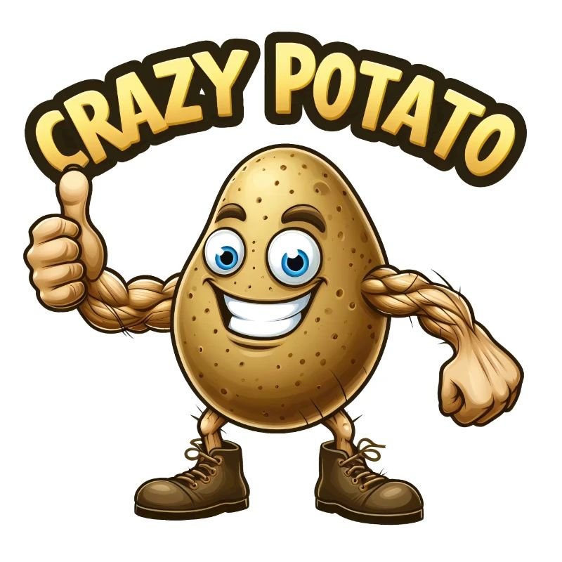 Crazy Veggies: Potato Body Builder Thumbs Up