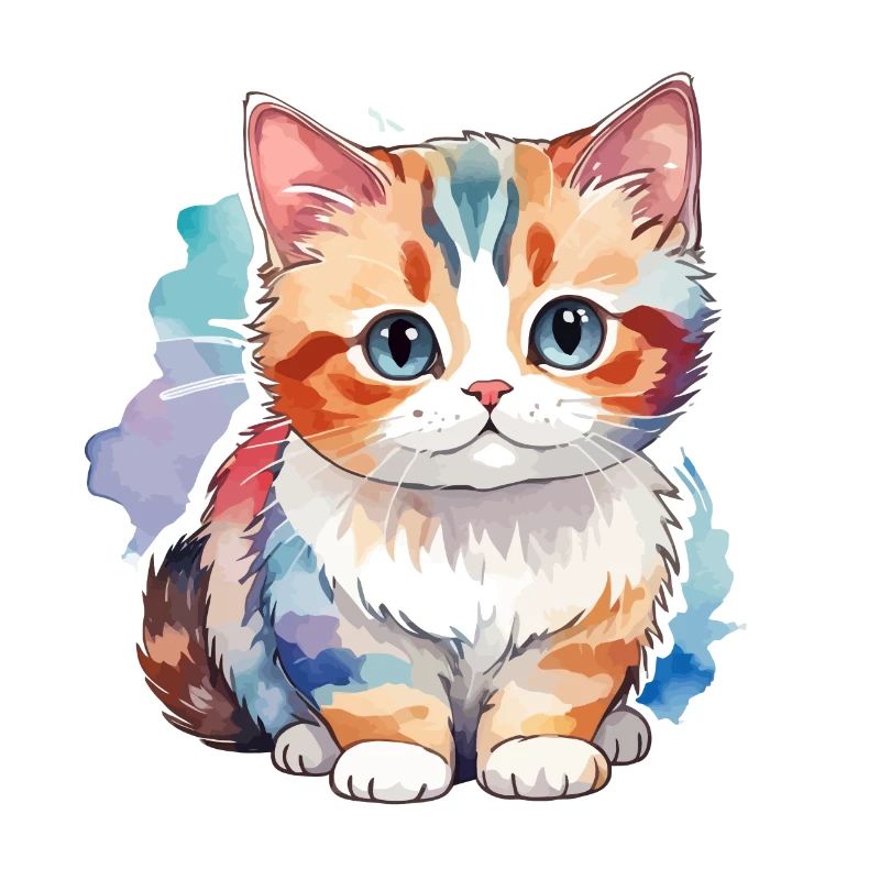 Munchkin Teckel Chat Aquarelle