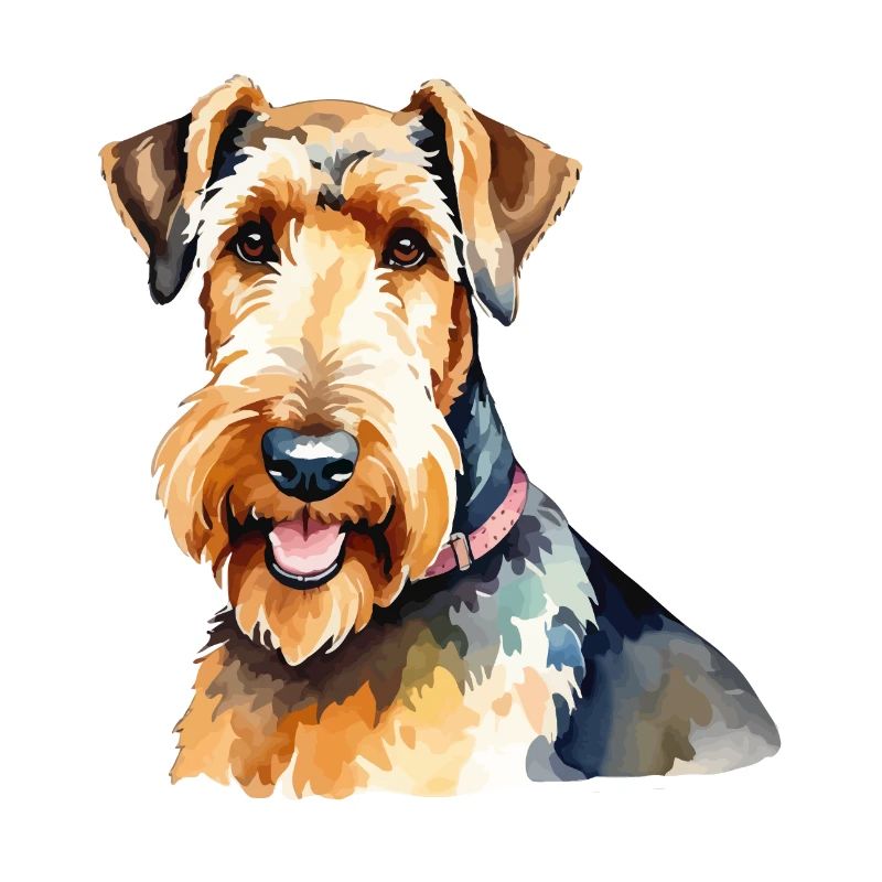 Airedale Terrier Aquarelle