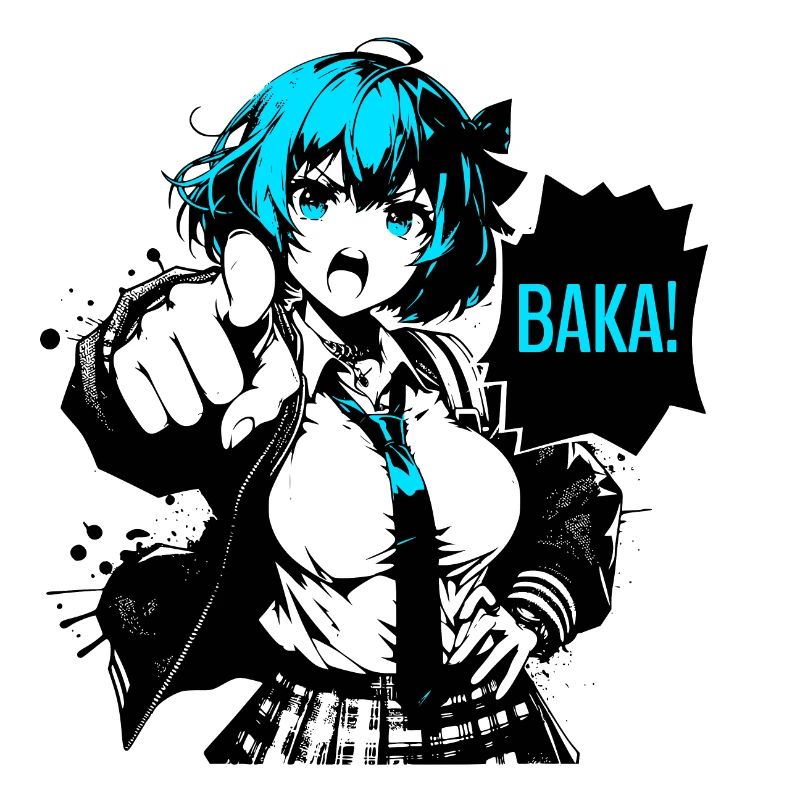 Anime Manga // Mädchen ruft BAKA! // AS015