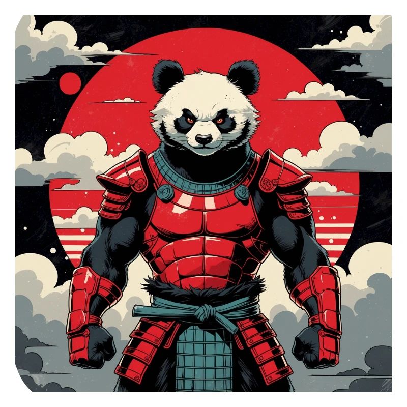 Samurai Panda Krieger