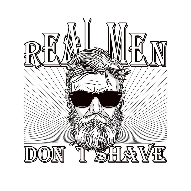 Les vrais hommes ne rasent pas Bart Hip Upper Lip Beard