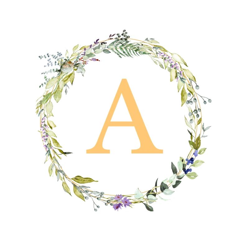A Monogramm Eukalyptus-Kranz